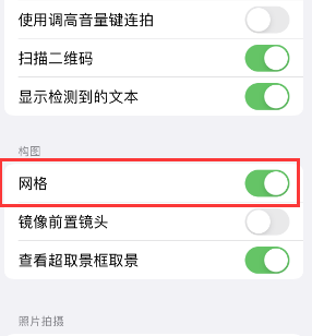 龙江苹果手机维修网点分享iPhone如何开启九宫格构图功能 