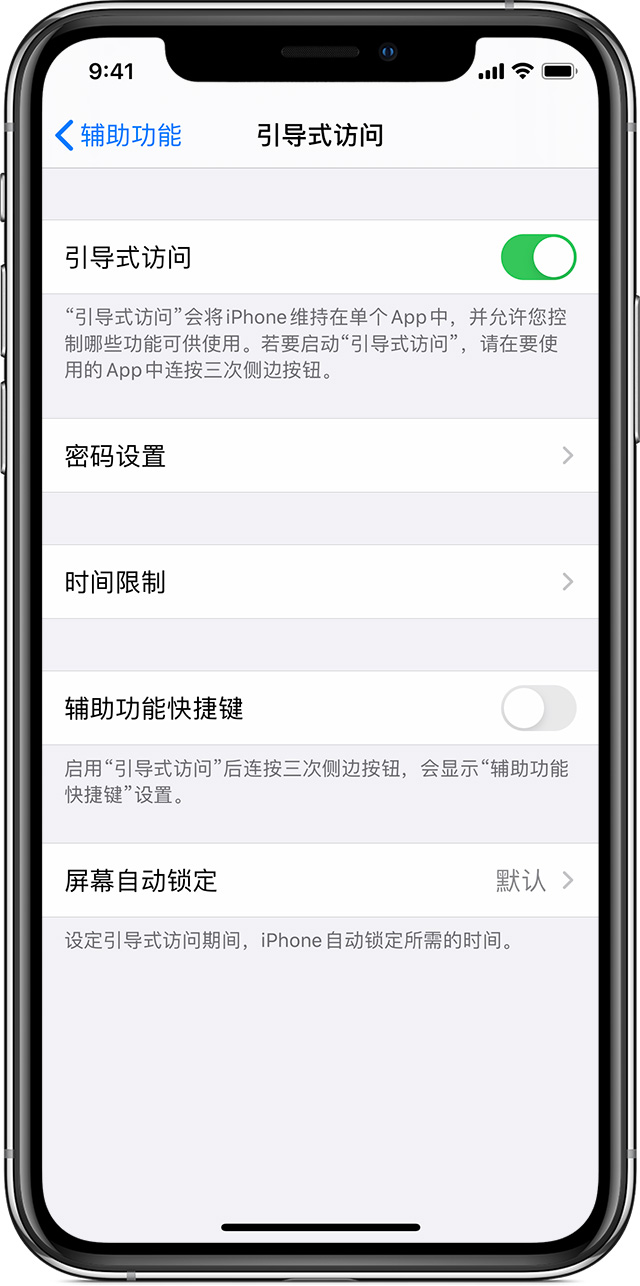 龙江苹果手机维修分享如何在 iPhone 上退出引导式访问 